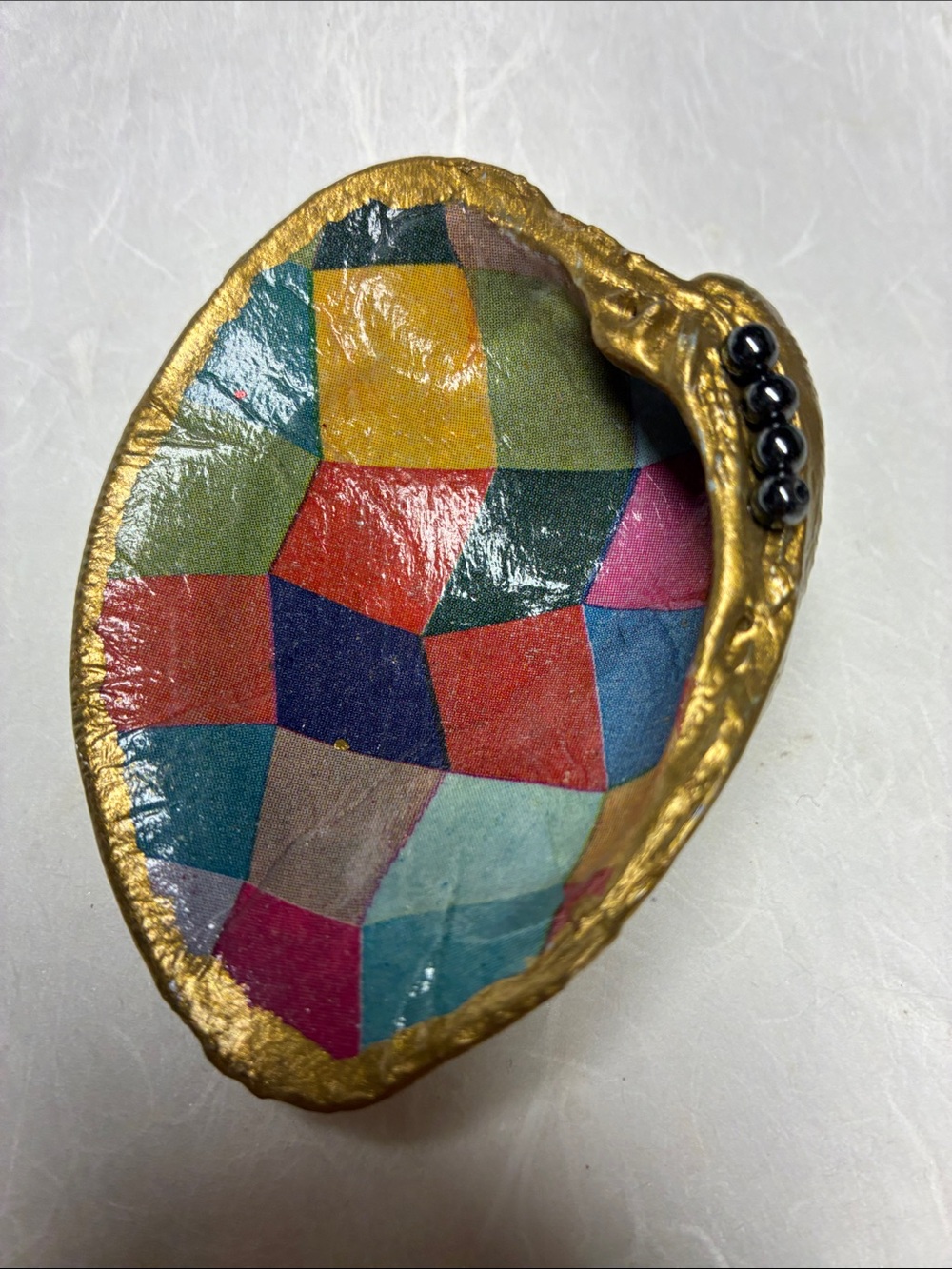 Colorblock Enamel Statement Brooch - Multicolor - Picture 2 of 5